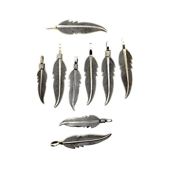 9 Leaves Silver Dangle - Picture 1 of 3